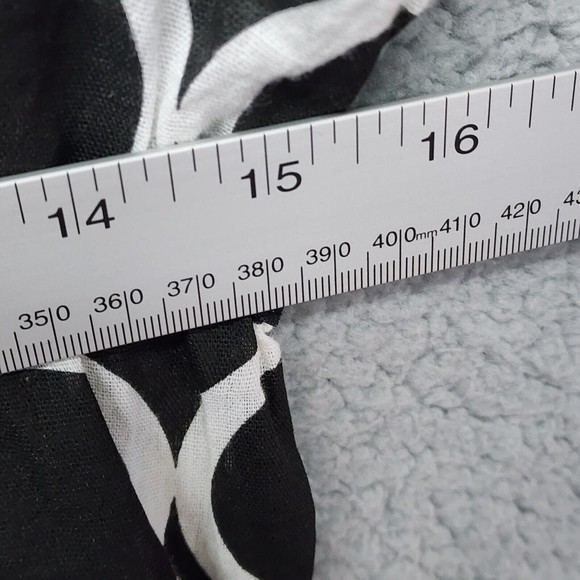 MUDPIE Women BAP LADY Small Black Linen Geometric Swimsuit Cover-Up Tunic Dress - Picture 5 of 8